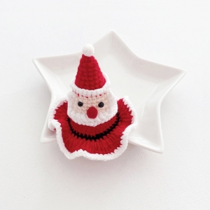 Girl Hair Clip Santa Hat Crochet Christmas (GHP9545)
